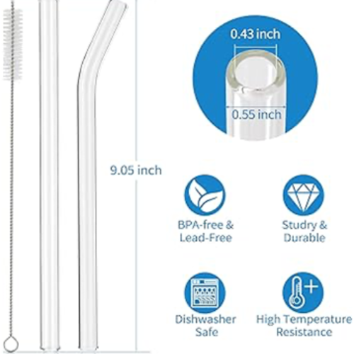 Reusable Glass Drinking Straw