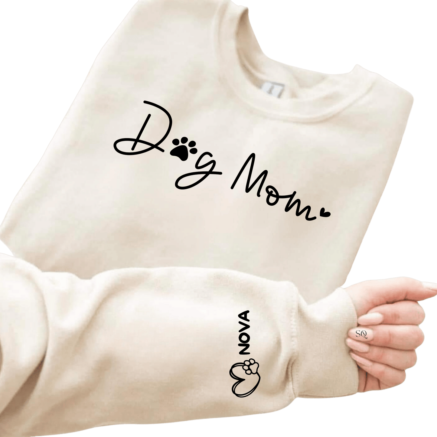 Pawfect Love: Personalized Dog Mom Crew Neck